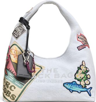 Marc Jacobs The Camp Patchwork Denim Sack Shoulder Bag in Light Wash at Nordstrom
