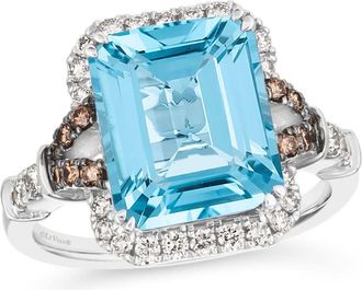 Le Vian Ladies Emerald Cut Semi-Precious Rings set in 14K Vanilla Gold