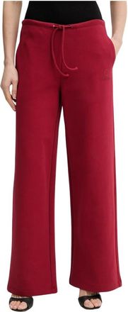 Trussardi Wijde Trainingsbroeken - Dames - Sweatpants - Rood - M - Katoen - Broeken