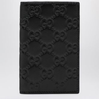 Gucci Black GG Emblem vertical card holder