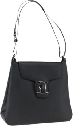 Ferragamo Pre-owned Leren Schoudertas - Dames - Vintage Schoudertas - Zwart - ONE Size - Leer - Vintage
