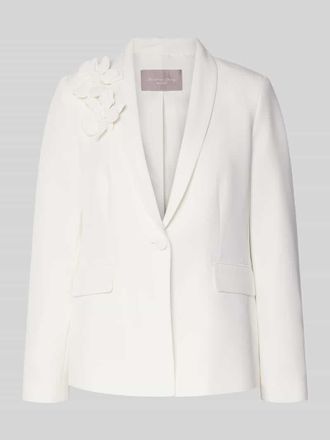 Christian Berg Regular Fit Blazer mit floralen Applikationen in Ecru, Gr&ouml;&szlig;e 34
