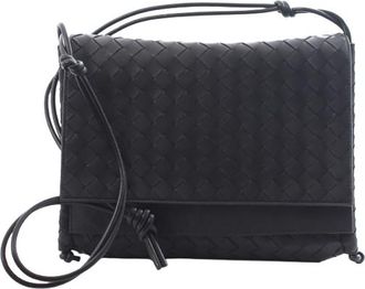 Bottega Veneta Black Intrecciato Crossbody Bag