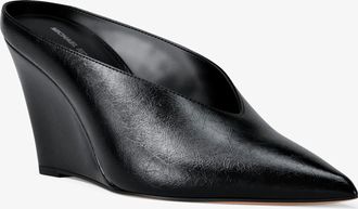 Michael Kors Xandra Leather Wedge Mule