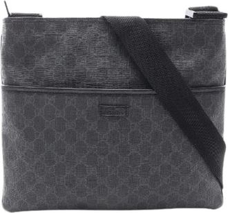 Gucci Pre-owned GG Supreme Coated Canvas Schoudertas - Dames - Vintage Schoudertas - Zwart - ONE Size - Vintage