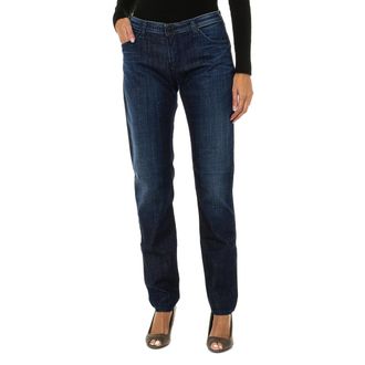 Armani Womens Long worn effect denim pants 6Y5J28-5D30Z woman - Blue Cotton - Size 27 (Waist)