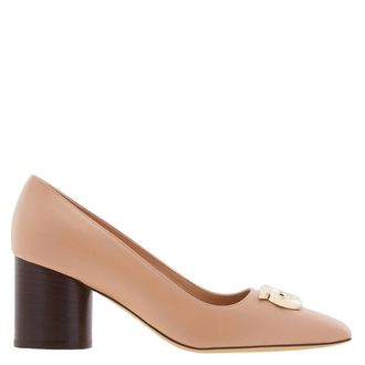 Ferragamo Ferragamo Leather Gancini Ornament Pumps