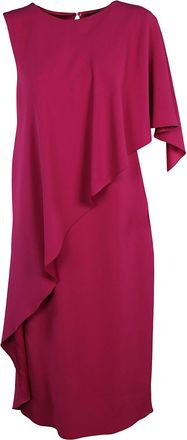 Alberta Ferretti Acetate-Blend Asymmetrical Draped Mini Dress