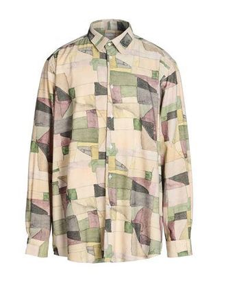 8 by YOOX PRINTED SILK OVER-SIZE SHIRT