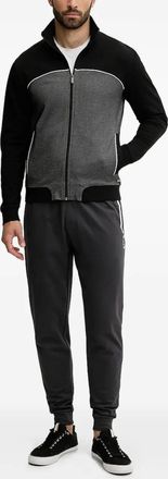 BOSS Maglione bicolore con zip - Grigio