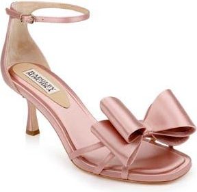 Badgley Mischka Alysha Ankle Strap Sandal in Blush Satin at Nordstrom Rack, Size 8.5