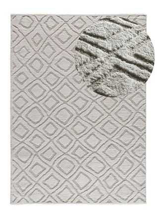 Atticgo Alfombra con relieve escandinava gris 190x285 cm