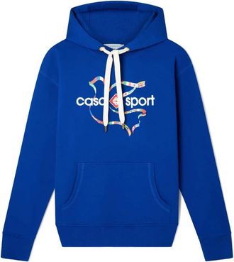 Casablanca Casa Tennis Club Hooded Sweatshirt - Heren - Hoodies - Blauw - M - Katoen - Hoodies & sweatvesten