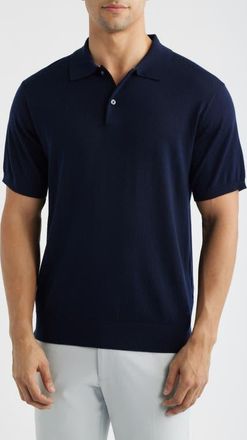 Greyson Saratoga Merino Wool Polo in Maltese Blue at Nordstrom, Size Xx-Large