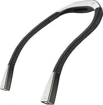 OEM L&aacute;mpara De Escritorio Port&aacute;til, 2000 Mah, 3 Colores, Ajuste De Cuello, 360&deg; Ajustable, Modo Sos, Usb, 5 V, Plateada
