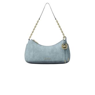 Michael Kors Nolita Medium Nubuck Chain Pochette - female - Michael Kors - Shoulder Bags - Blue - ONE SIZE - Bags