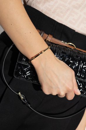 Fendi Bracelet With Logo, Womens, Gold