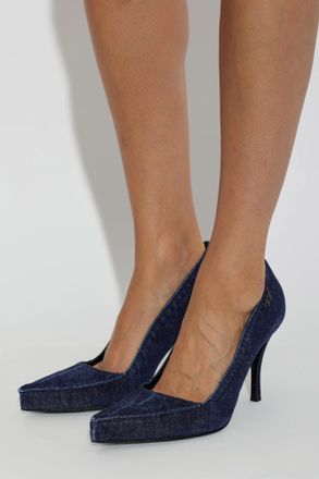 Diesel D-LUCETTE-90-PUMP Heeled Shoes, Womens, Navy Blue