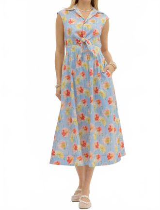 Entro Knot Your Garden Variety Dress In Multi Color