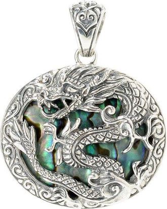 Samuel B. Silver 15.00 Ct. Tw. Abalone Pendant