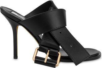 Moschino Mules con fibbia decorativa - Nero