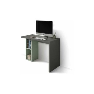 HERDASA Herdasa - Mesa Estudio Mod-denver Acabado Grafito/verde, 52 X 105 X 76 Cm (fondo X Ancho X Alto)