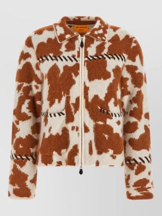Guest In Residence cashmere relaxed-fit animal-print jacket