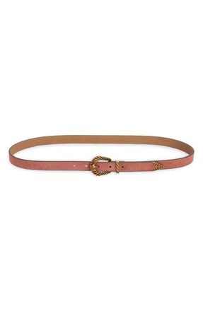 Treasure & Bond Shay Suede Belt in Rust Brown- Antique Gold at Nordstrom, Size X-Large
