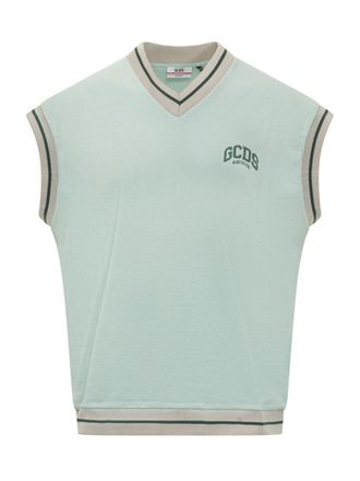 GCDS Green Sleeveless Sweaters