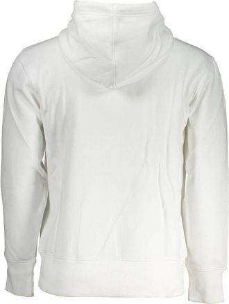 Calvin Klein Logo-Embroidered Cotton Blend Hoodie - White