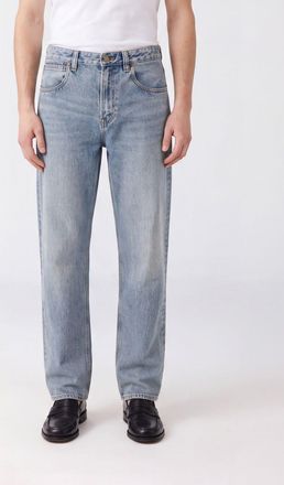 Entire studios Jeans straight Seth a vita media in denim di cotone a cinque tasche