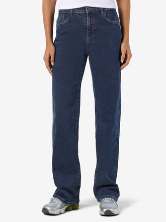 Noisy May Weite Jeans NOISY MAY NMYOLANDA NW WIDE JEANS AZ365DB FWD NOOS, Damen, Gr. 25, L&auml;nge 32, blau (dunkelblau denim), Denim/Jeans, Obermaterial: 99% Baumw