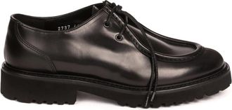 Doucal's Deco Derby - Heren - Veterschoenen - Zwart - 44 EU - Leer - Schoenen