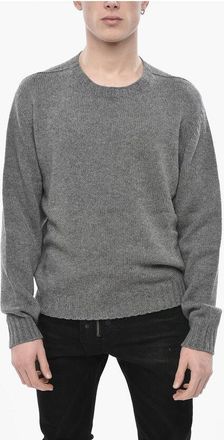 Palm Angels Cashmere-Blend Crewneck Sweater CURVED LOGO size Xs