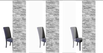 Home Wohnideen Schiebegardine »WALLIS« Klettband 5 Stk. tlg. HxB: 245x60, inkl. Befestigungszubehör