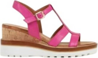 DNA Footwear Womens Leather Sandal In Fuschia