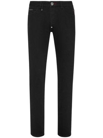 Philipp Plein Jeans met verfspatten - Zwart