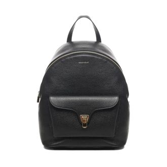 Coccinelle Backpacks, female, Black, ONE SIZE, Handbag Grained Leather