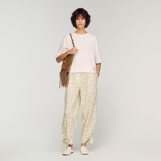 Sandro T-shirt with contrasting trim