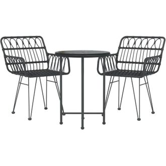 vidaXL Furniture Limited - Juego De Comedor De Jard&iacute;n 3 Piezas Rat&aacute;n