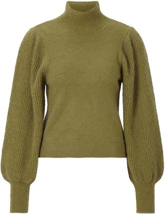 Rich & Royal High Neck Oversized Slvs - Knitwear - Mujer - Verde - XL