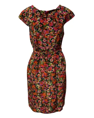 Erdem Erdem Belted Dress in Floral Print SIlk