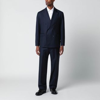Tagliatore Blue Wool Double Breasted Suit