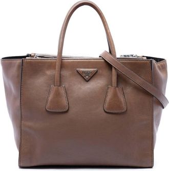 Prada Pre-owned Prada Glace Calf Twin Pocket Double Handle Satchel Unisex 0JTV6K9UOQX2HFCF