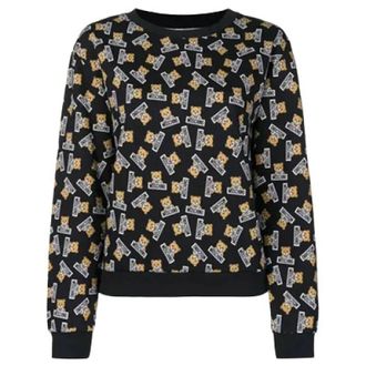 Moschino Felpa Girocollo Stampa Allover Teddy Bear Toy - Dames - Sweatshirts - Veelkleurig - M - Katoen - Hoodies & sweatvesten