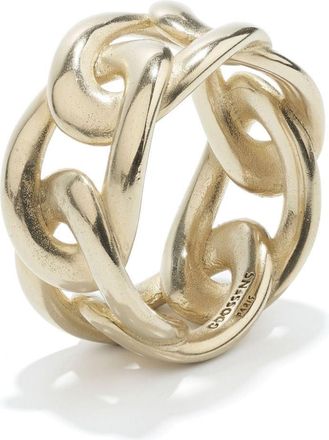 Goossens lhassa big-link ring - unisex - 24kt Gold Plated Brass - 51