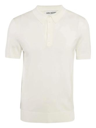 Neil Barrett 2024 poloshirt met geribbelde afwerking - Wit