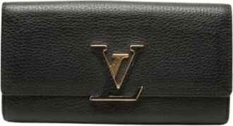 Louis Vuitton Pre-owned Long Wallet (Bi-fold) - Dames - Vintage Accessoires - Zwart - ONE Size - Leer - Vintage