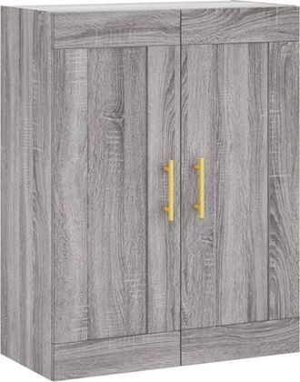 vidaXL Wall Mounted Cabinet Grey Sonoma 69.5x34x90 cm Engineered Wood Vidaxl