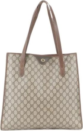 Gucci Bolso Tote de Lona Vintage Pre-owned - Pre-owned - Mujer - Marr&oacute;n - ONE SIZE
